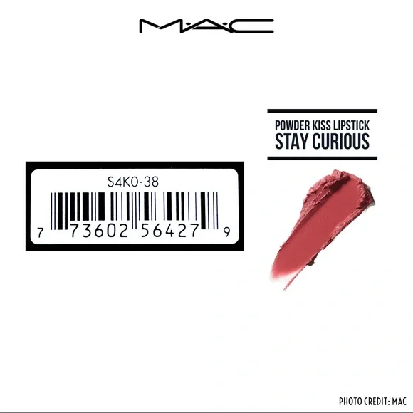 *Host Pick* MAC 💋 Powder Kiss Lipstick in “Stay Curious” (Pinky Red) BNIB - Picture 6 of 8